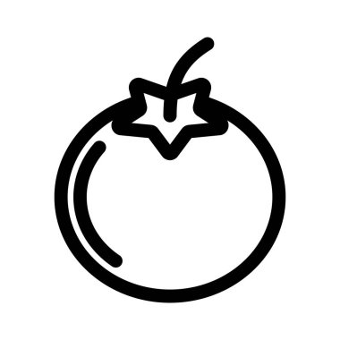 Modern iş için uygun bir çizgi stiline sahip domates simgesi