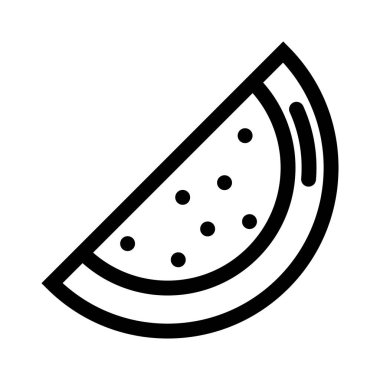 Modern iş için uygun çizgi stiline sahip karpuz simgesi