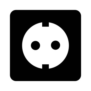 Modern işinize uygun siyah bir stile sahip soket simgesi