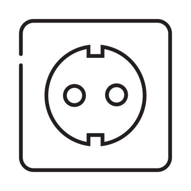 Modern iş için uygun bir satır biçimli soket simgesi