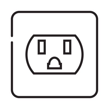 Modern iş için uygun bir satır biçimli soket simgesi