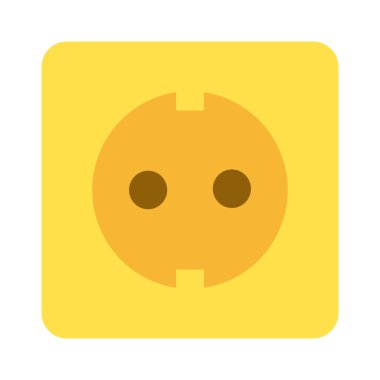 Modern iş için uygun renk tarzına sahip soket simgesi