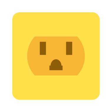 Modern iş için uygun renk tarzına sahip soket simgesi