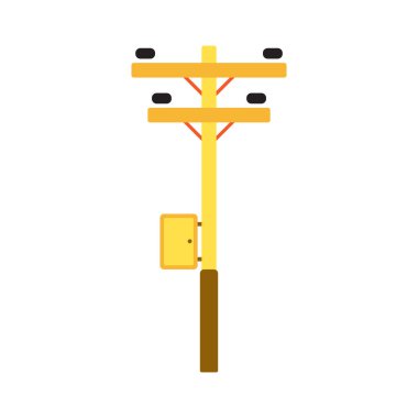 Güç direği simgesi, modern iş için uygun renk tarzına sahip.