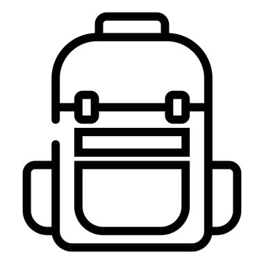 Satır biçimli sırt çantası simgesi modern iş için uygundur