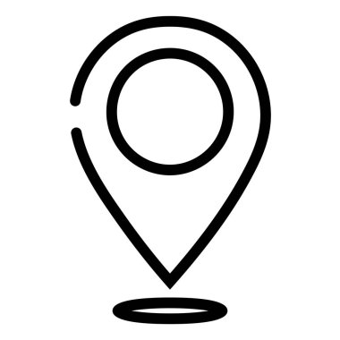 Satır biçimli konum simgesi modern iş için uygundur