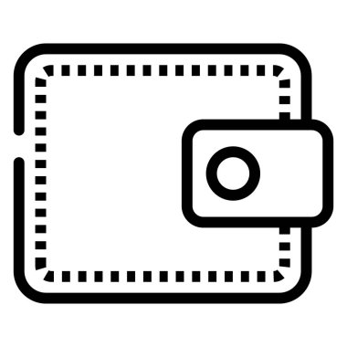 Satır biçimli cüzdan simgesi modern iş için uygundur