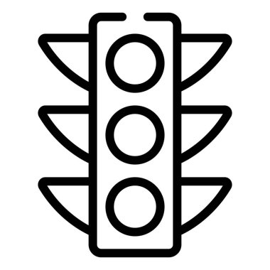 Modern işinize uygun çizgi stiline sahip trafik ışığı simgesi