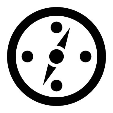 Modern işleriniz için uygun siyah tarzlı pusula simgesi