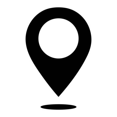 Modern iş için uygun siyah tarzlı konum simgesi