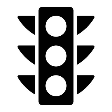 Modern işinize uygun siyah tarzı olan trafik ışığı simgesi