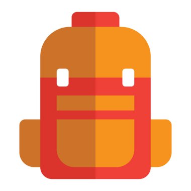 Modern iş için uygun renk tarzına sahip sırt çantası simgesi