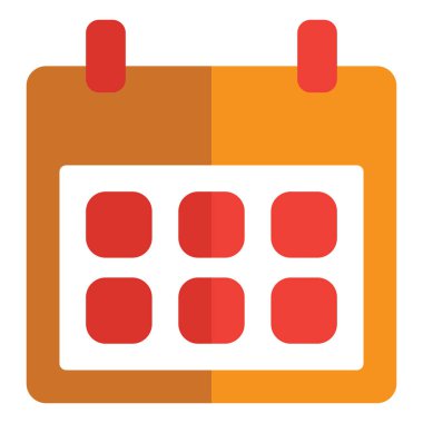 Modern iş için uygun renk biçimine sahip takvim simgesi