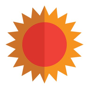 Modern iş için uygun renk tarzına sahip güneş simgesi