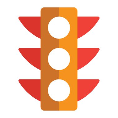Modern işinize uygun renk tarzına sahip trafik ışığı simgesi