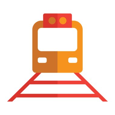 Modern işinize uygun renk tarzına sahip bir tren simgesi