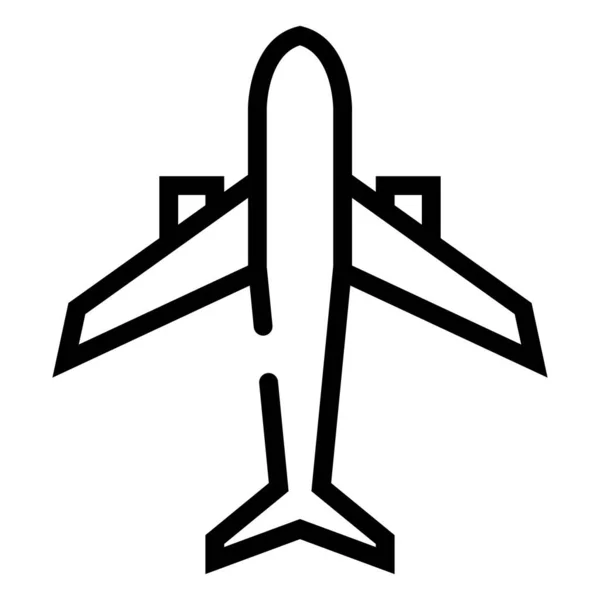 Icône Avion Avec Style Ligne Qui Convient Votre Entreprise Moderne — Image vectorielle