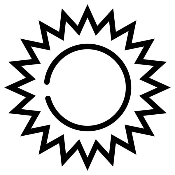 Sun Symbol Mit Linienstil Der Für Ihr Modernes Unternehmen Geeignet — Stockvektor