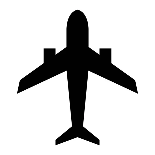 Icône Avion Avec Style Noir Qui Convient Votre Entreprise Moderne — Image vectorielle