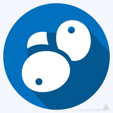 Simge Zeytini - Uzun Gölge Biçimi - Basit illüstrasyon, Düzenlenebilir vuruş, Tasarım şablonu vektörü, baskılar, posterler, reklamlar, duyurular, bilgi grafikleri vs..