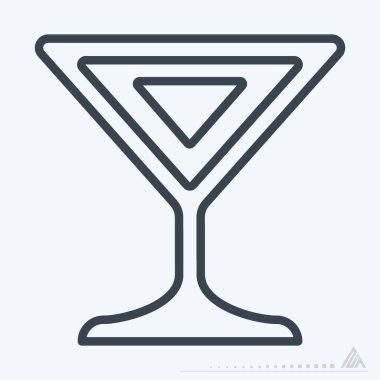 Simge Kokteyli - Satır Biçimi - Basit illüstrasyon, Düzenlenebilir vuruş, Tasarım şablonu vektörü, baskılar, posterler, reklamlar, duyurular, bilgi grafikleri vs..