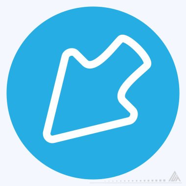 Soldaki Simge - Mavi Gözler Biçimi - Basit illüstrasyon, Düzenlenebilir Felç, Tasarım şablonu vektörü, baskılar, posterler, reklamlar, duyurular, bilgi grafikleri vs..