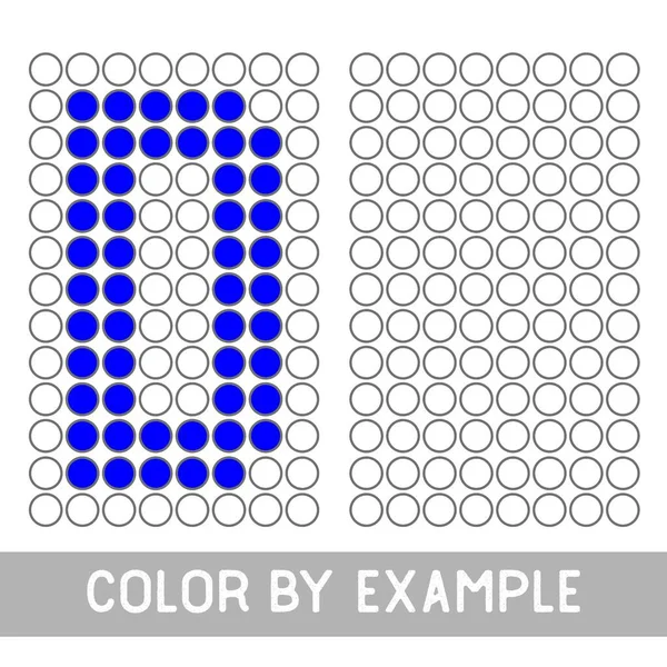 Color Example Learning Alphabet Letters Worksheet Preschool Children Kids Abc — Stock Vector