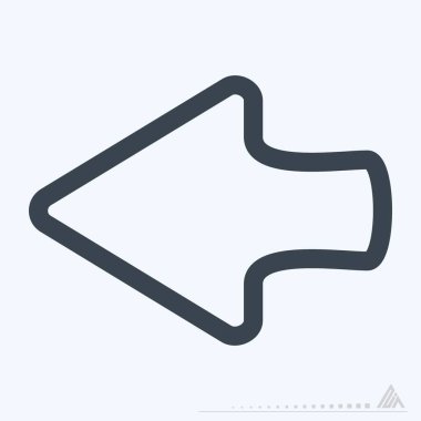 Simge Sol 2 - Satır Biçimi - Basit illüstrasyon, Düzenlenebilir vuruş, Tasarım şablonu vektörü, baskılar, posterler, reklamlar, duyurular, bilgi grafikleri vs..