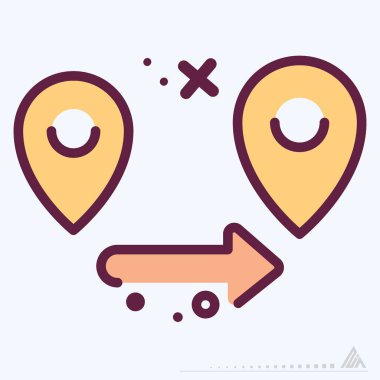 Simge Oluştur Yolu - MBE Syle - Basit illüstrasyon, Düzenlenebilir vuruş, Tasarım şablonu vektörü, baskılar, posterler, reklamlar, duyurular, bilgi grafikleri vs..