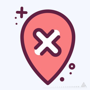 Simge Gps Sil - MBE Syle - Basit illüstrasyon, Düzenlenebilir vuruş, Tasarım şablonu vektörü, baskılar, posterler, reklamlar, duyurular, bilgi grafikleri vs..