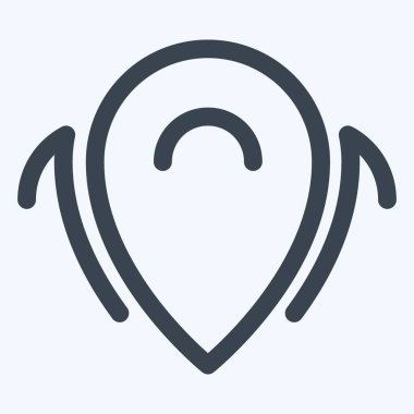 Simge Konumları - Satır Kesimi Biçimi - Basit illüstrasyon, Düzenlenebilir vuruş, Tasarım şablonu vektörü, baskılar, posterler, reklamlar, duyurular, bilgi grafikleri vs..