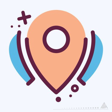 Simge Konumları - MBE Syle - Basit illüstrasyon, Düzenlenebilir vuruş, Tasarım şablonu vektörü, baskılar, posterler, reklamlar, duyurular, bilgi grafikleri vs..