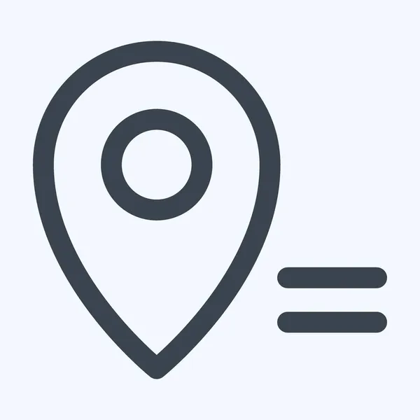 Icono Gps Quitar Estilo Corte Línea Ilustración Simple Carrera Editable — Archivo Imágenes Vectoriales