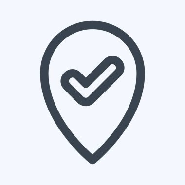 Simge GPS Denetimi - Satır Biçimi - Basit illüstrasyon, Düzenlenebilir vuruş, Tasarım şablonu vektörü, baskılar, posterler, reklamlar, duyurular, bilgi grafikleri vs..