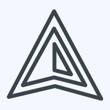 Simge Konumu - Satır Biçimi - Basit illüstrasyon, Düzenlenebilir vuruş, Tasarım şablonu vektörü, baskılar, posterler, reklamlar, duyurular, bilgi grafikleri vs..