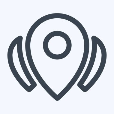 Simge Konumları - Satır Biçimi - Basit illüstrasyon, Düzenlenebilir vuruş, Tasarım şablonu vektörü, baskılar, posterler, reklamlar, duyurular, bilgi grafikleri vs..