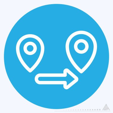 Simge Oluştur - Mavi Gözler Biçimi - Basit illüstrasyon, Düzenlenebilir vuruş, Tasarım şablonu vektörü, baskılar, posterler, reklamlar, duyurular, bilgi grafikleri vs..