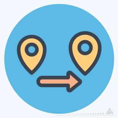 Simge Oluştur Yolu - Renk Eşleştirme Biçimi - Basit illüstrasyon, Düzenlenebilir vuruş, Tasarım şablonu vektörü, baskılar, posterler, reklamlar, duyurular, bilgi grafikleri, vs..