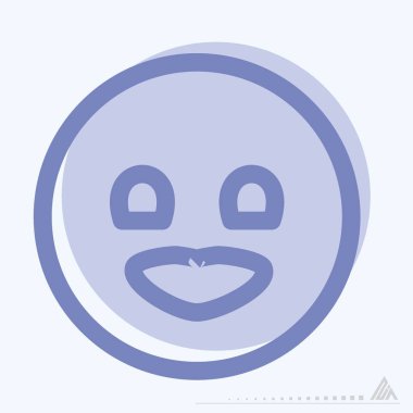 Simge Duygu Öpücüğü - İki Ton Biçimi - Basit illüstrasyon, Düzenlenebilir vuruş, Tasarım şablonu vektörü, baskılar, posterler, reklamlar, duyurular, bilgi grafikleri, vs..