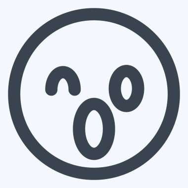 Simge Korkusu - Satır Kesimi Biçimi - Basit illüstrasyon, Düzenlenebilir vuruş, Tasarım şablonu vektörü, baskılar, posterler, reklamlar, duyurular, bilgi grafikleri, vs..