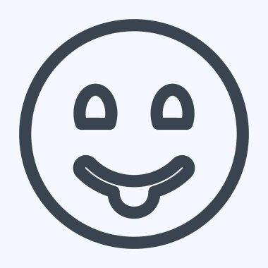 Simge Duygu Dili - Satır Biçimi - Basit illüstrasyon, Düzenlenebilir vuruş, Tasarım şablonu vektörü, baskılar, posterler, reklamlar, duyurular, bilgi grafikleri vs..