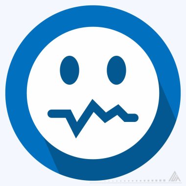 Simge Duygusallığı - Uzun Gölge Biçimi - Basit illüstrasyon, Düzenlenebilir vuruş, Tasarım şablonu vektörü, baskılar, posterler, reklamlar, duyurular, bilgi grafikleri, vs..