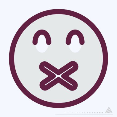 Simge Duygusuz - Renk Çizgisi Kesimi Biçimi - Basit illüstrasyon, Düzenlenebilir vuruş, Tasarım şablonu vektörü, baskılar, posterler, reklamlar, duyurular, bilgi grafikleri, vs..