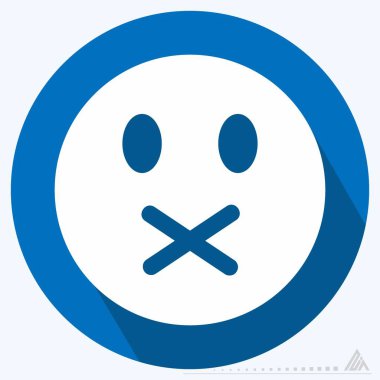 Simge Duygusuz - Uzun Gölge Biçimi - Basit illüstrasyon, Düzenlenebilir vuruş, Tasarım şablonu vektörü, baskılar, posterler, reklamlar, duyurular, bilgi grafikleri, vs..