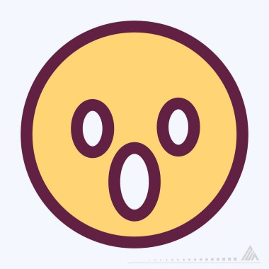 Simge Duygusallığı Korkusu - Renk Çizgisi Kesimi Biçimi - Basit illüstrasyon, Düzenlenebilir vuruş, Tasarım şablonu vektörü, baskılar, posterler, reklamlar, duyurular, bilgi grafikleri vs..