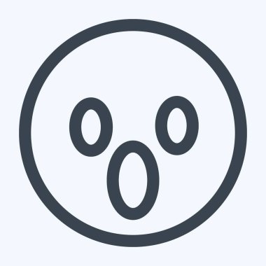 Simge Korkusu - Satır Biçimi - Basit illüstrasyon, Düzenlenebilir vuruş, Tasarım şablonu vektörü, baskılar, posterler, reklamlar, duyurular, bilgi grafikleri vs..