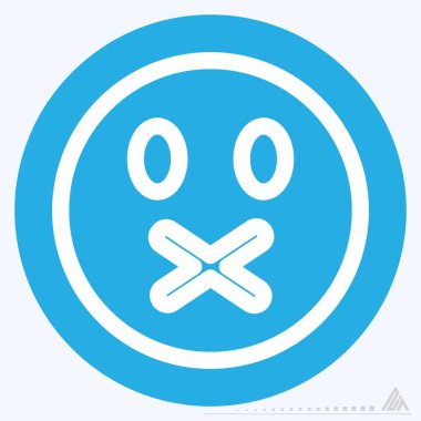 Simge Duygusuz - Mavi Gözler Biçimi - Basit illüstrasyon, Düzenlenebilir vuruş, Tasarım şablonu vektörü, baskılar, posterler, reklamlar, duyurular, bilgi grafikleri, vs..