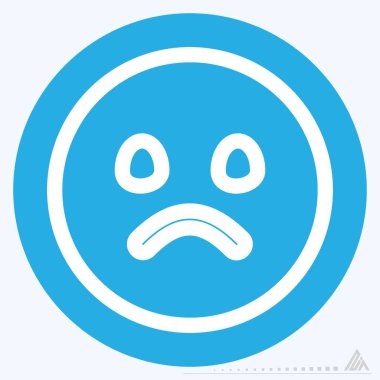 Simge Duygusallığı - Mavi Gözler Biçimi - Basit illüstrasyon, Düzenlenebilir vuruş, Tasarım şablonu vektörü, baskılar, posterler, reklamlar, duyurular, bilgi grafikleri, vs..