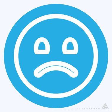 Simge Duygusallığı 2 - Mavi Gözler Biçimi - Basit illüstrasyon, Düzenlenebilir vuruş, Tasarım şablonu vektörü, baskılar, posterler, reklamlar, duyurular, bilgi grafikleri, vs..