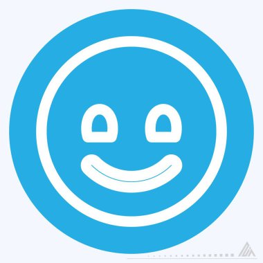 Simge Duygusallığı - Mavi Gözler Biçimi - Basit illüstrasyon, Düzenlenebilir vuruş, Tasarım şablonu vektörü, baskılar, posterler, reklamlar, duyurular, bilgi grafikleri, vs..